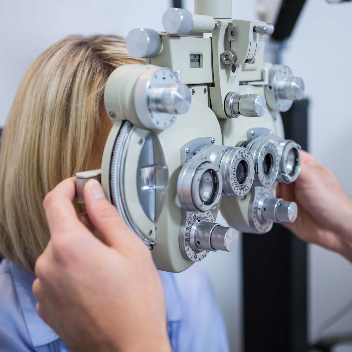 woman having an eye examination